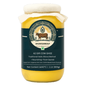 A2 Gir Cow ghee from Vedic Bilona Method, Grass-fed, Pure and Healthy Desi Gir Cow Ghee (Glass Bottle – 500 ML / 1000 ML)